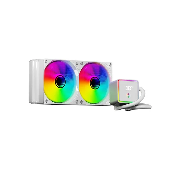 FRISBY FCL-240W ARGB 240 LIQUID COOLER WHITE ürün görseli 1