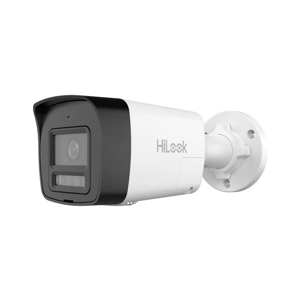 HILOOK IPC-B120HA-LUFC, 2Mpix, 2,8mm Lens, H265+, Dual Light, 30Mt Gece Görüşü, Dahili Mikrofon, IP67, PoE, Bullet, IP Kamera ürün görseli 1