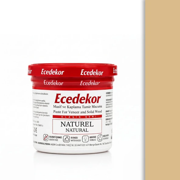 Naturel Ecedekor Ahşap Dolgu Macunu Bardak (200gr) ürün görseli 1