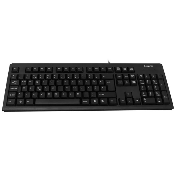 A4 TECH KM-720, Siyah, USB Kablolu, Türkçe F, Multimedya KLAVYE - Resim 2