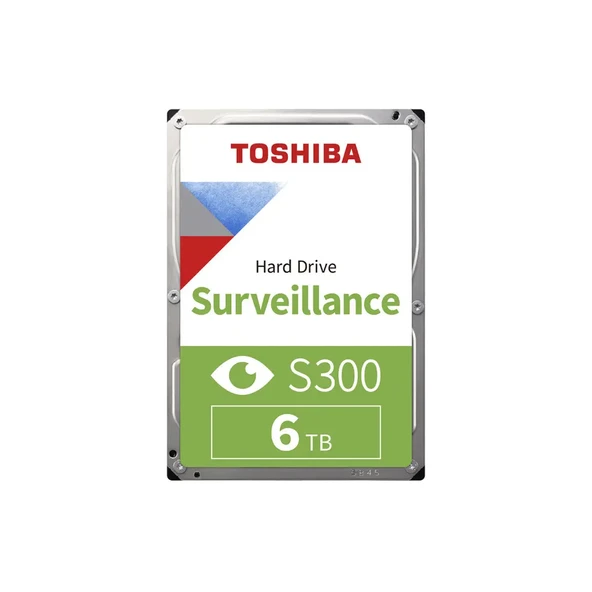 TOSHIBA S300, HDWT860UZSVA, 3.5", 6TB, 256Mb 5400 Rpm, 7/24 Güvenlik HDD (Türkiye Distribütörü Garantili) ürün görseli 1