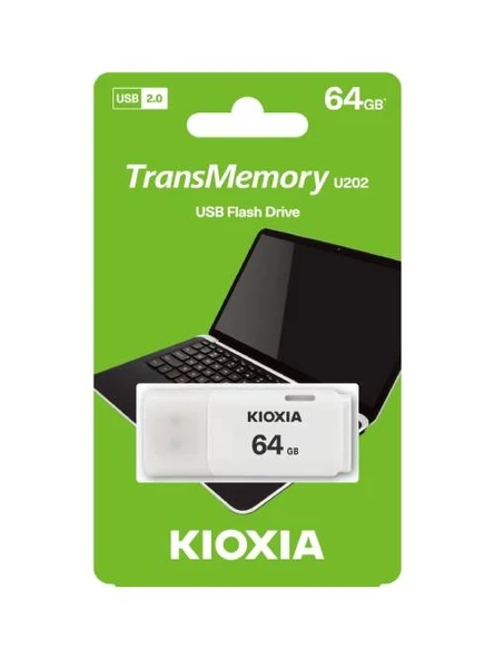 KIOXIA 64GB U202W USB 2.0 FLASH BELLEK Beyaz ürün görseli 1