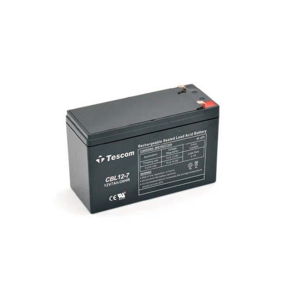 TESCOM Combatt, CBL12-7, 12V 7Ah, Bakımsız,  Kuru Akü. UPS için Uygundur. (100012589) ürün görseli 1
