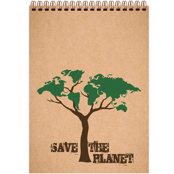 Keskin Color Bloknot Spiralli Planet Not Defteri 20X28Cm 120 Yaprak Çizgisiz 143300-99 (Karışık Renk 1 Adet) ürün görseli 1