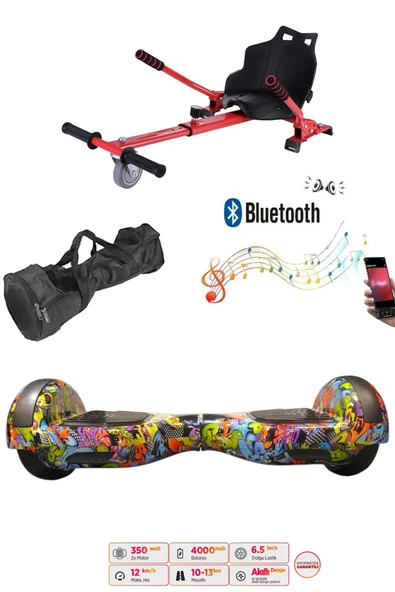 Citymate Elektrikli Kaykay Hoverboard Akıllı Denge 6.5 Inch + HoverKart + Çanta EXTREM PAKET D22 ürün görseli 1
