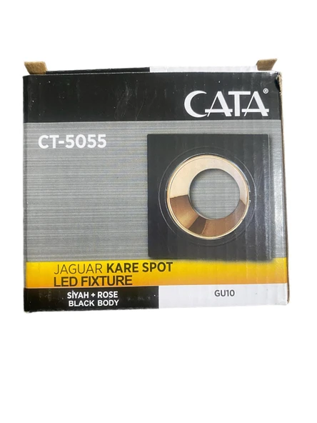 CATA CT5055 JAGUAR   SİYAH-BAKIR KASA KARE SPOT ürün görseli 1