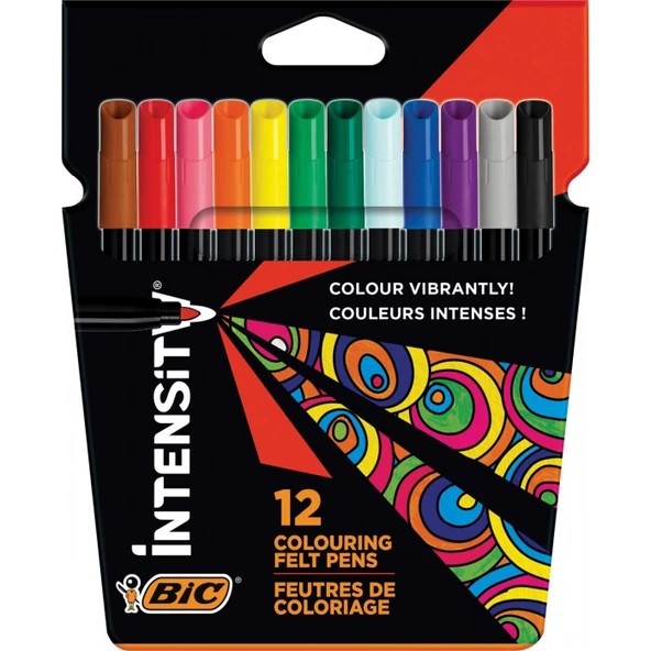 Bic Keçeli Kalem 12 Renk İntensity Up Felt Pen Cbw12Eu 978004 ürün görseli 1