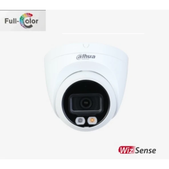 DAHUA  IPC-HDW2249T-S-IL, 2Mpix, Full Color, 2,8mm Lens, H265+, 30Mt Gece Görüşü, IP67, Dahili Mikrofon, PoE Dome IP Kamera ürün görseli 1