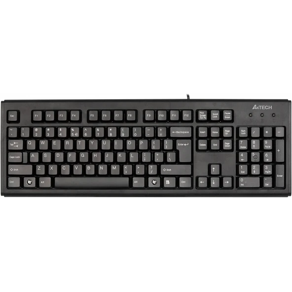 A4 TECH KM-720, Siyah, USB Kablolu, Türkçe Q, Multimedya KLAVYE ürün görseli 1