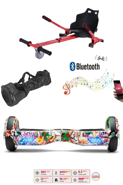 Citymate Elektrikli Kaykay Hoverboard Akıllı Denge 6.5 Inch + HoverKart + Çanta EXTREM PAKET D19 ürün görseli 1