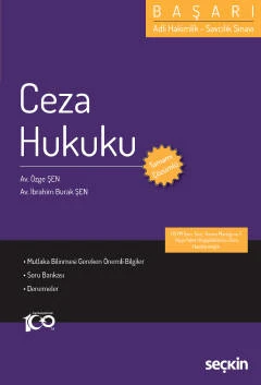Adli Hakimlik - Savcılık Sınavı BAŞARI - Ceza Hukuku Özge Şen,İbrahim Burak Şen 1. Baskı, Temmuz 2023 ürün görseli 1