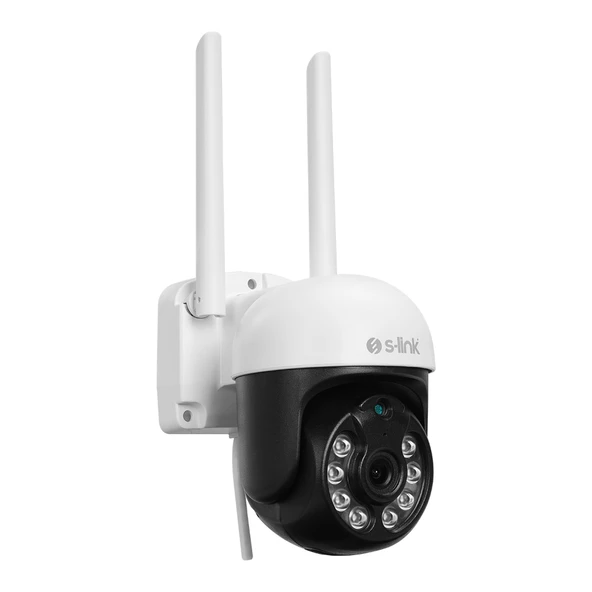 S-LINK SL-PTZ01, Akıllı Güvenlik Kamerası, WiFi, 3Mpix, 2,8mm Lens, 25m. Gece Görüşü, Hareket algılama, İki Yönlü Ses, Micro SD Kartlı, TUYA Yazılım ürün görseli 1