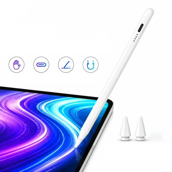 iPad 7/8/9 Nesil 10.2 inç ile Uyumlu NotePen Gen3 Stylus Kalem Avuç İçi Algılama Eğim Destekli ürün görseli 1