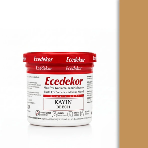 Kayın Ecedekor Ahşap Dolgu Macunu Bardak (200gr) ürün görseli 1