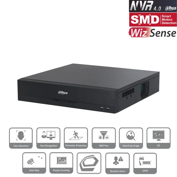 DAHUA  NVR5832-EI, 32Kanal, 32Mpix, H265+, 8 HDD Desteği, 1080P Kayıt, 384Mbps Bant Genişliği, 2 Port GigaBit Lan, RAID 0/15/6/10, NVR ürün görseli 1