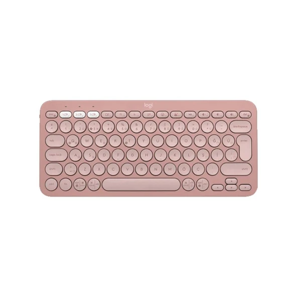 LOGITECH K380S, Pebble Keys 2,  Rose, 920-011861, Bluetooth, Türkçe, Q, Multimedya, Mini Klavye ürün görseli 1