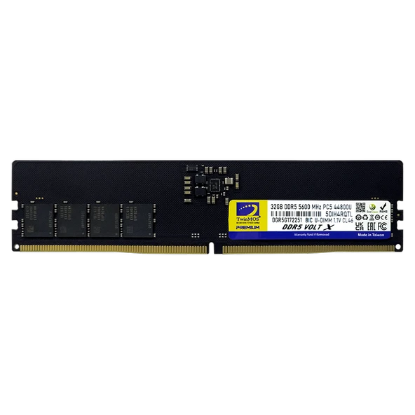 TwinMOS TMD532GB5600U46WO, VoltX, 32GB, DDR5,  5600MHz, CL46, 1.1V Desktop Ram ürün görseli 1