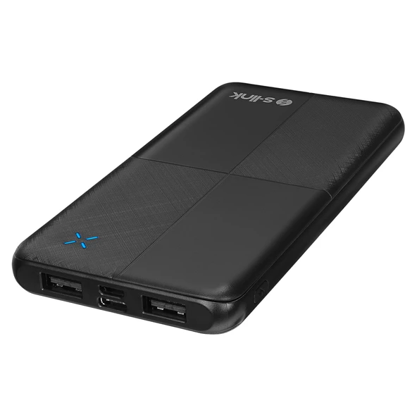 S-LINK IP-G12N, Siyah, 10.000mAh, 2xUSB, 1xMicro USB, 1xType-C, 4 LED Göstergeli, PowerBank ürün görseli 1