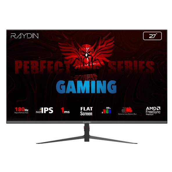 RAYDIN MM27DFI-180HZ, 27", 1ms, 180Hz, Full HD, HDMI, DP, IPS LED, Flat, Frameless, FreeSync Gaming Monitör ürün görseli 1