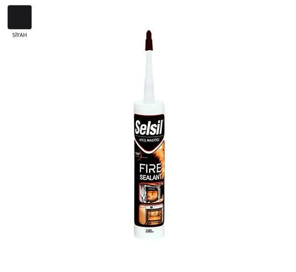 Selsil Ateş Mastiği Siyah 300 ml 1500 Dereceye Dayanıklı ürün görseli 1