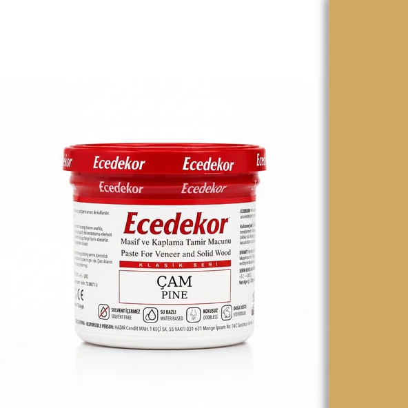 Çam Ecedekor Ahşap Dolgu Macunu Bardak (200gr) ürün görseli 1