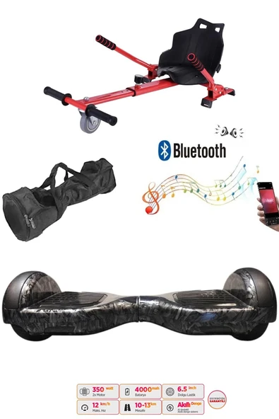 Citymate Elektrikli Kaykay Hoverboard Akıllı Denge 6.5 Inch + HoverKart + Çanta EXTREM PAKET D27 ürün görseli 1