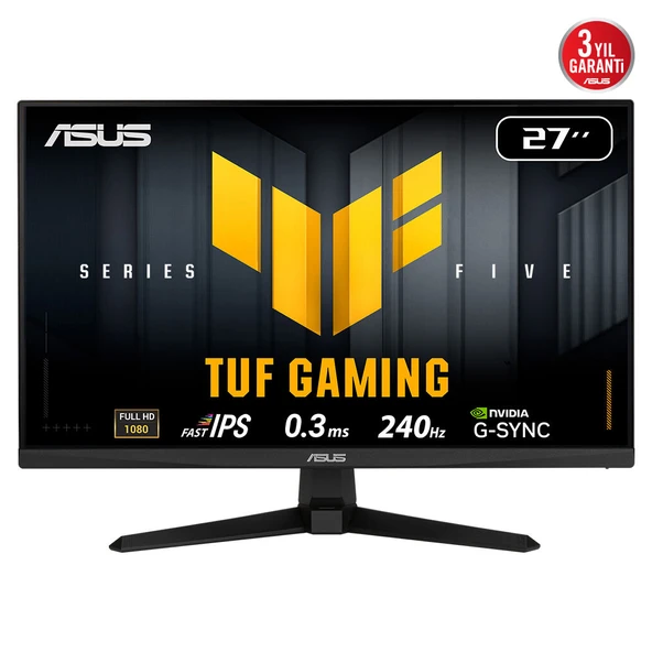 ASUS TUF GAMING VG279QM5A 27" 0.3ms, 240Hz, Full HD, DP, 2xHDMI, Hoparlör, Fast IPS LED, ELMB Sync Premium, GAMING Monitör ürün görseli 1