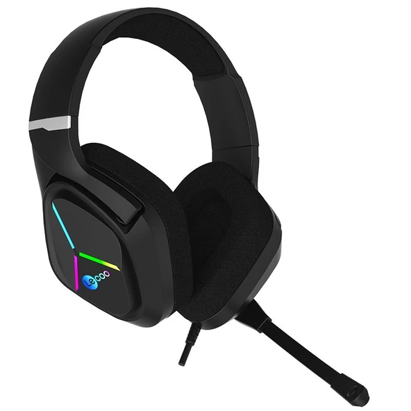 LENOVO LECOO RGB Aydınlatmalı Gaming Kulaklık Usb+3.5mm Jacklı Kulaküstü Siyah/Kırmızı HT406 ürün görseli 1