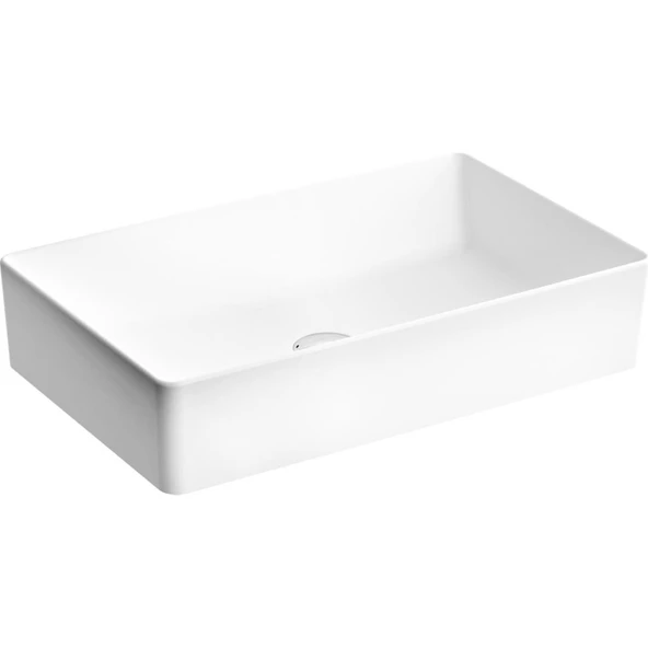 Nuo 7434B003-0016 Dikdörtgen Çanak Lavabo, 60 cm, Beyaz ürün görseli 1