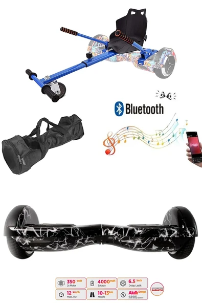 Citymate Elektrikli Kaykay Hoverboard Akıllı Denge 6.5 Inch + HoverKart + Çanta EXTREM PAKET D02 ürün görseli 1