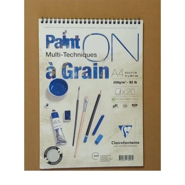 Esmo Paint-On A Grain A-4 Cm Çizim Blok 200 Gr 20 Yaprak Resim Pd966218 ürün görseli 1