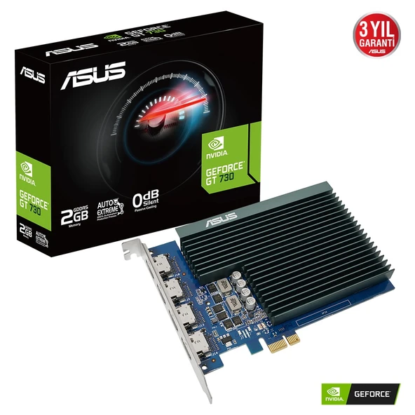ASUS GT730-4H-SL-2GD5, 2Gb, GDDR5, 64Bit, 4xHDMI Ekran Kartı ürün görseli 1