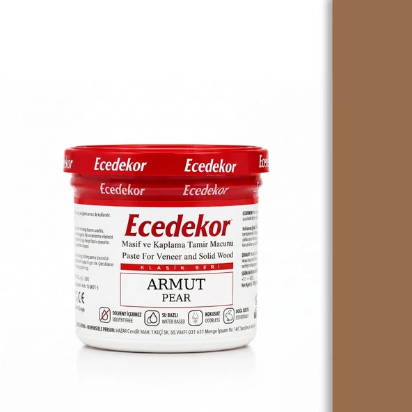 Armut Ecedekor Ahşap Dolgu Macunu Bardak (200gr) ürün görseli 1