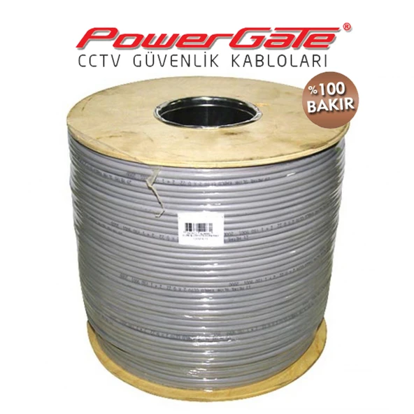 PowerGate PRO 500mt, 2+1 (2x0,50+0,33) %100Bakır, CCTV Güvenlik Kablosu ürün görseli 1