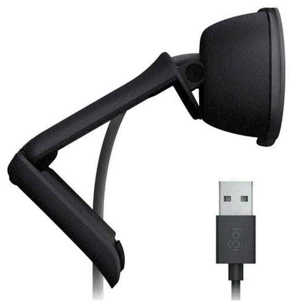 LOGITECH  960-001585, BRIO V-U0072, Full HD Dahili Mikrofonlu, Graphite Webcam - Resim 2