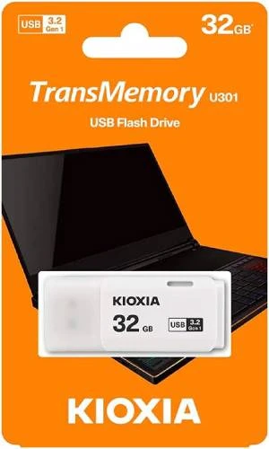KIOXIA 32GB U301W USB 3.2 GEN 1 FLASH BELLEK Beyaz ürün görseli 1