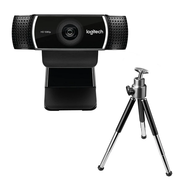 LOGITECH 960-001088, C922, PRO Strem 1080p/30 fps, Otomatik Işık Düzeltimi, Dahili Çift Mikrofonlu, Full HD, Webcam ürün görseli 1