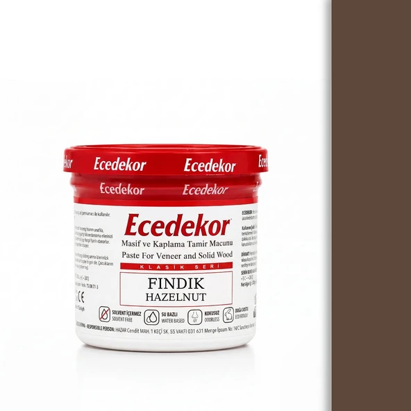 Fındık Ecedekor Ahşap Dolgu Macunu Bardak (200gr) ürün görseli 1