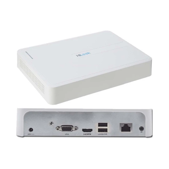 HILOOK NVR-104H-D, 4Kanal, 4Mpix, H265+, 1 HDD Desteği, 1080P Kayıt, 60Mbps Bant Genişliği, NVR ürün görseli 1