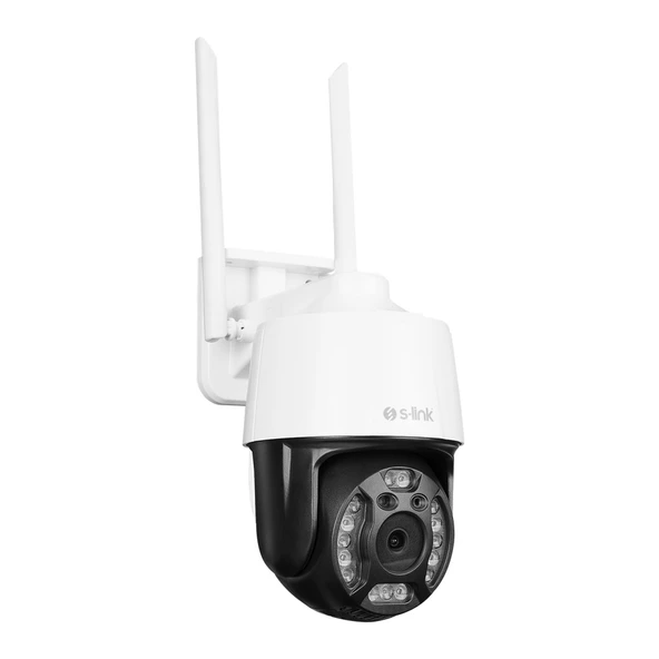 S-LINK SL-PTZ02, Akıllı Güvenlik Kamerası, WiFi, 3Mpix, 2,8mm Lens, 25m. Gece Görüşü, Hareket algılama, İki Yönlü Ses, Micro SD Kartlı, TUYA Yazılım ürün görseli 1