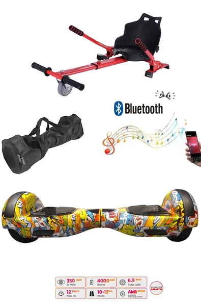Citymate Elektrikli Kaykay Hoverboard Akıllı Denge 6.5 Inch + HoverKart + Çanta EXTREM PAKET D25 ürün görseli 1
