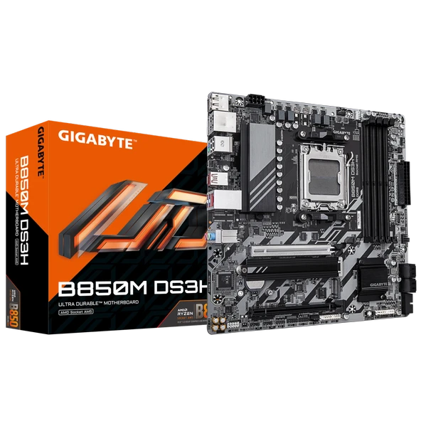 GIGABYTE B850M DS3H, 4xDDR5, 2xM.2, 2xDP, HDMI, Type-C, AM5 Soket GAMING Anakart ürün görseli 1