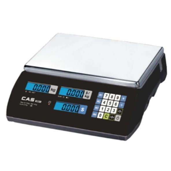 CAS ER JR 15KG LCD EKRAN BOYUNSUZ FİYAT HESAPLAMALI TERAZİ ürün görseli 1