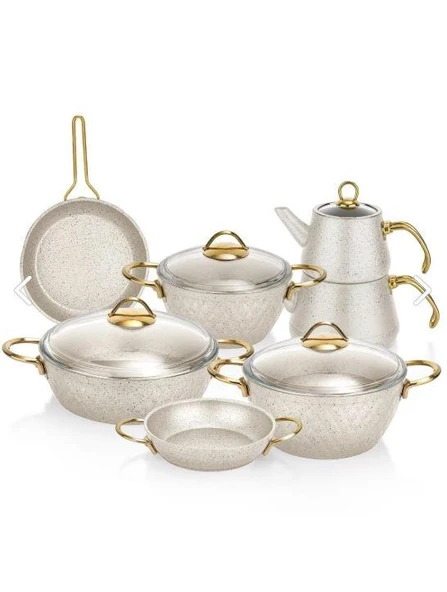 Schafer New Range 11 Parça Granit Çeyiz Seti Beyaz - Resim 2