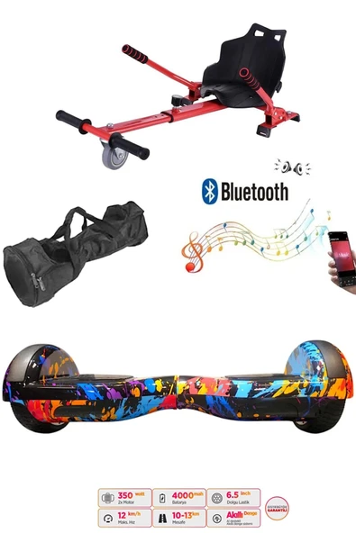 Citymate Elektrikli Kaykay Hoverboard Akıllı Denge 6.5 Inch + HoverKart + Çanta EXTREM PAKET D26 ürün görseli 1