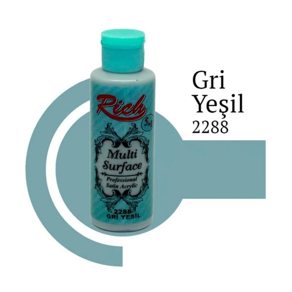 Rich Multi Surface 2288 Gri Yeşil Akrilik Boya 120 cc ürün görseli 1