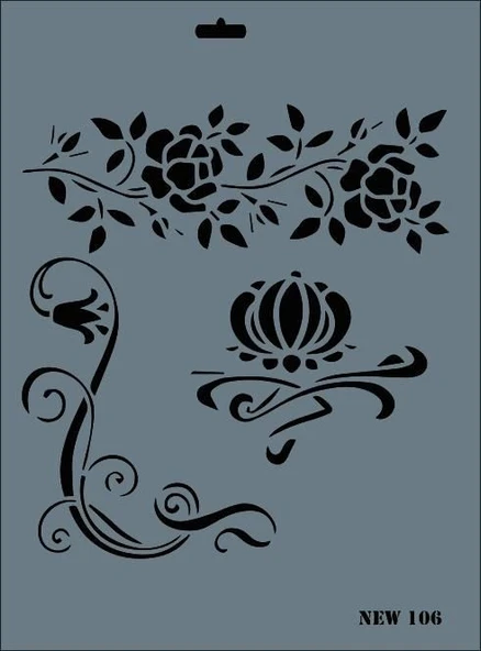 Rich New Seri N-106 Stencil 35x25 cm ürün görseli 1
