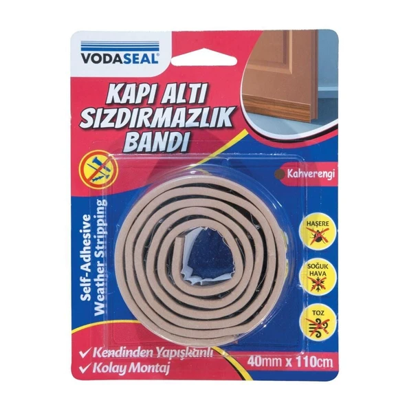 Vodaseal Kapı Altı Sızdırmazlık Bandı 40 mm 110 cm Kahverengi ürün görseli 1