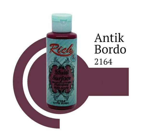 Rich Multi Surface 2164 Antik Bordo Akrilik Boya 120 cc ürün görseli 1