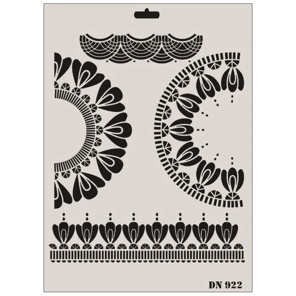 Rich Dantel Seri DN-922 Stencil 35x25 cm ürün görseli 1